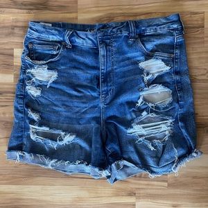 American Eagle next level stretch denim jean shorts plus size 16